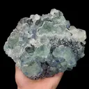 Natural Blue Heart Fluorite and Calcite Quartz, Mineral Specimen:Fujian,China (160*135*85MM) - image 1
