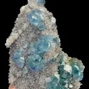 Natural Blue Heart Fluorite and Quartz Cluster, Mineral Specimen:Fujian,China (120*155*80MM) - image 2