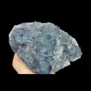 Natural Blue Heart Fluorite and Quartz, Mineral Specimen:Fujian,China (180*110*75MM) - image 3