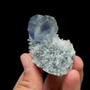 Natural Blue Heart Fluorite and Quartz, Mineral Specimen:Fujian,China (60*25*40MM) - image 2