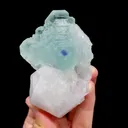 Natural Blue Heart Fluorite and Quartz Symbiosis comes from Fujian,China 60*80*45MM - image 5