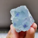 Natural Blue Heart Fluorite comes from Fujian,China 35*45*20MM - image 2