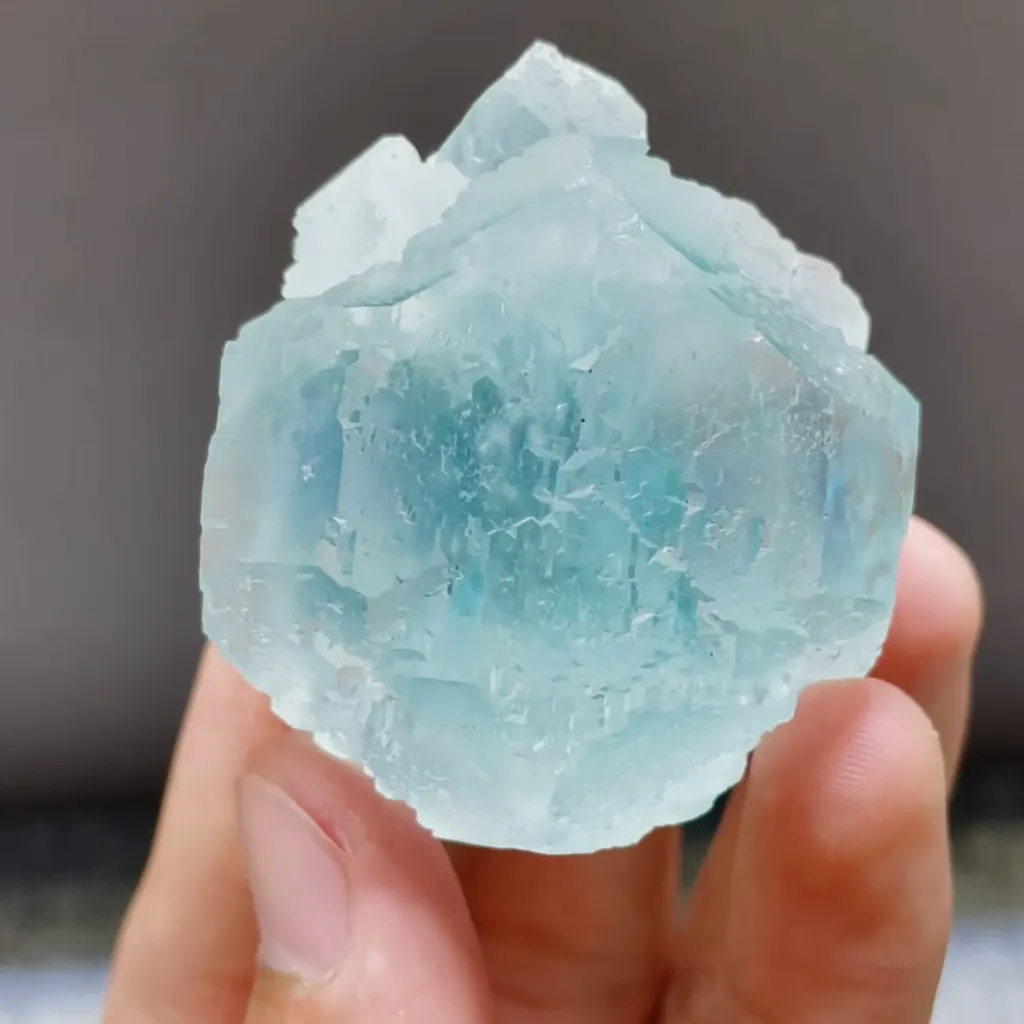Natural Blue Heart Fluorite comes from Fujian,China 40*50*30MM image