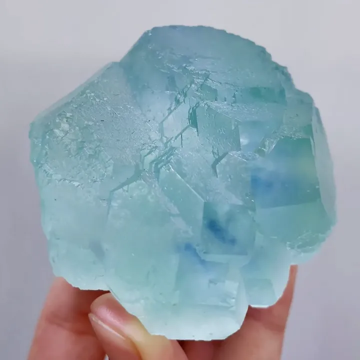 Natural Blue Heart Fluorite comes from Fujian,China 80*60*45MM image