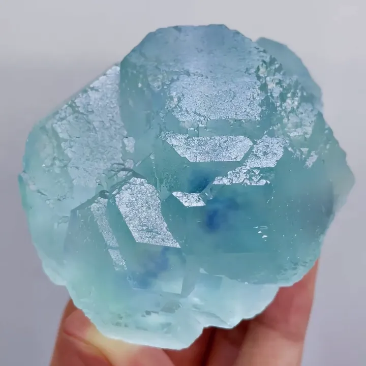 Natural Blue Heart Fluorite comes from Fujian,China 80*60*45MM - image 5