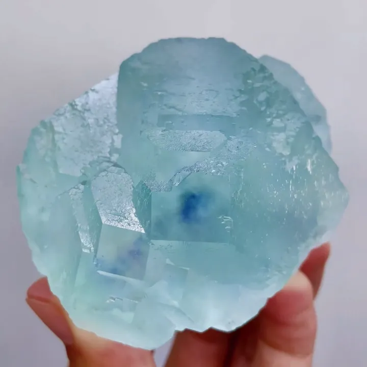 Natural Blue Heart Fluorite comes from Fujian,China 80*60*45MM - image 3