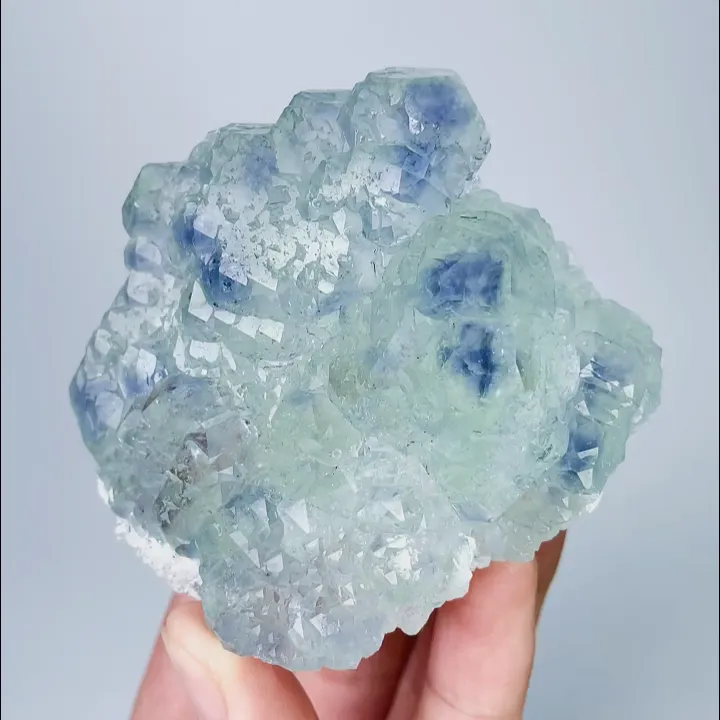 Natural Blue Heart Fluorite, Mineral Specimen: Fujian,China (75*65*40MM) - image 5