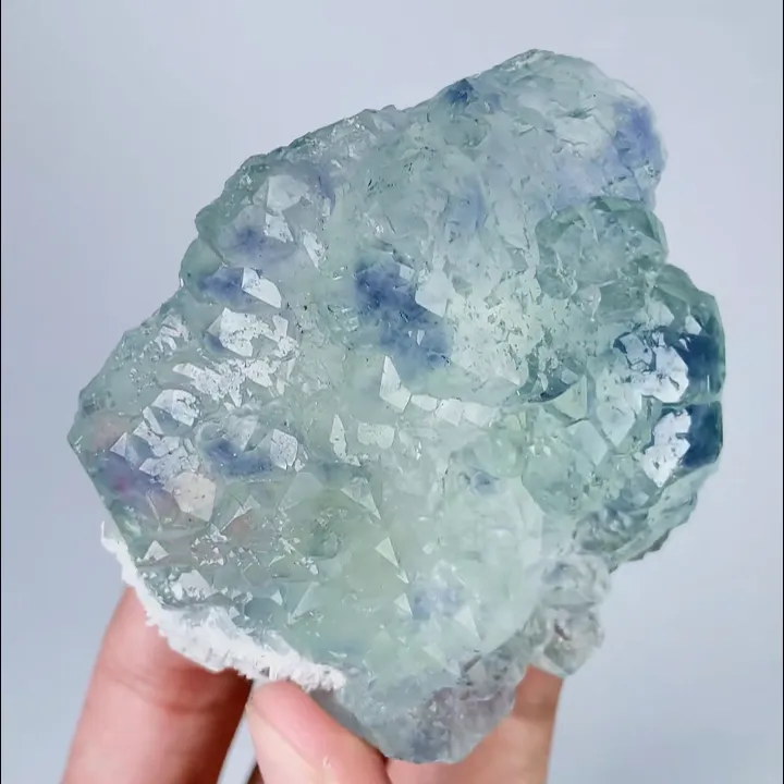 Natural Blue Heart Fluorite, Mineral Specimen: Fujian,China (75*65*40MM) - image 3