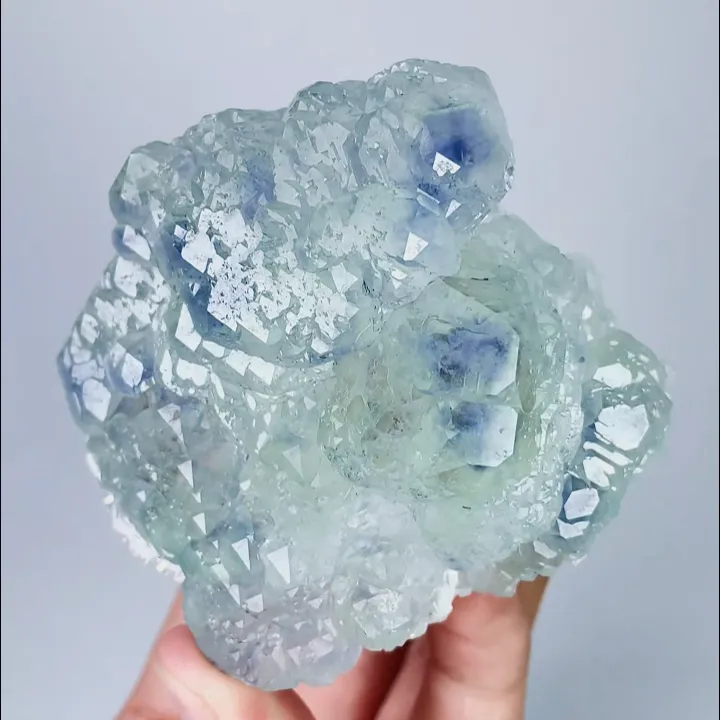 Natural Blue Heart Fluorite, Mineral Specimen: Fujian,China (75*65*40MM) - image 4