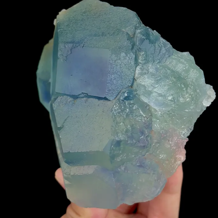 Natural Blue Heart Fluorite, Mineral Specimen: Fujian,China (95*65*105MM) image