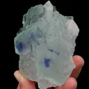 Natural Blue Heart Fluorite, Mineral Specimen:Fujian,China (100*45*85MM) - image 3
