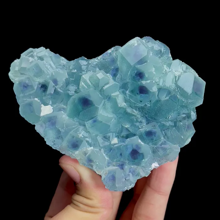 Natural Blue Heart Fluorite, Mineral Specimen:Fujian,China (100*70*35MM) - image 5