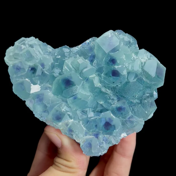 Natural Blue Heart Fluorite, Mineral Specimen:Fujian,China (100*70*35MM) - image 4