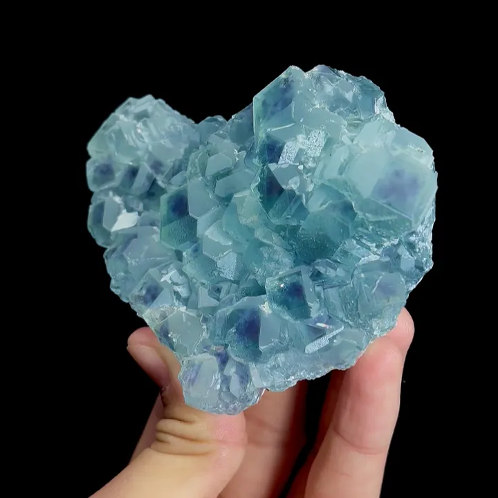 Natural Blue Heart Fluorite, Mineral Specimen:Fujian,China (100*70*35MM) image