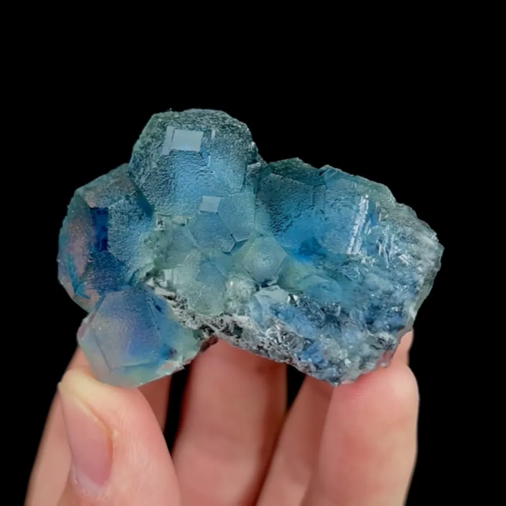 Natural Blue Heart Fluorite, Mineral Specimen:Fujian,China (50*40*20MM) image