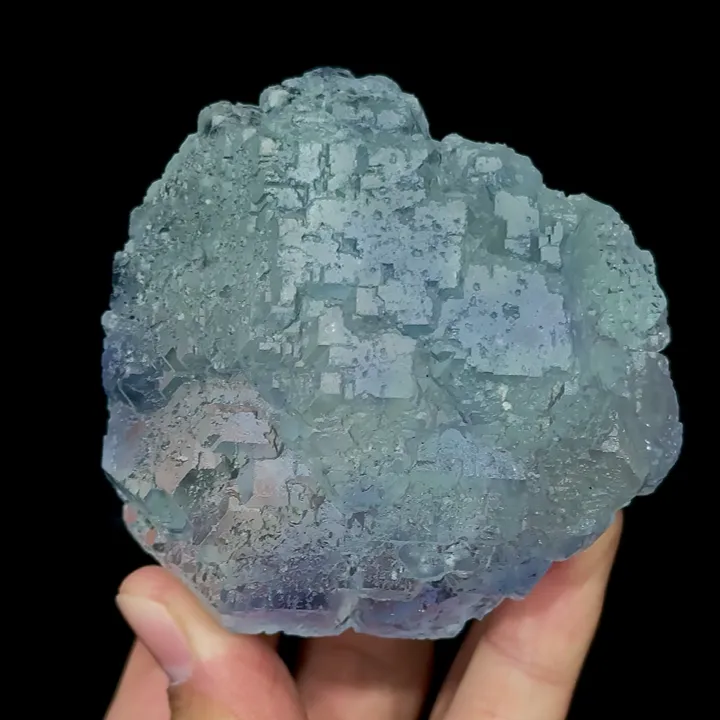 Natural Blue Heart Fluorite, Mineral Specimen:Fujian,China (75*70*55MM) - image 4