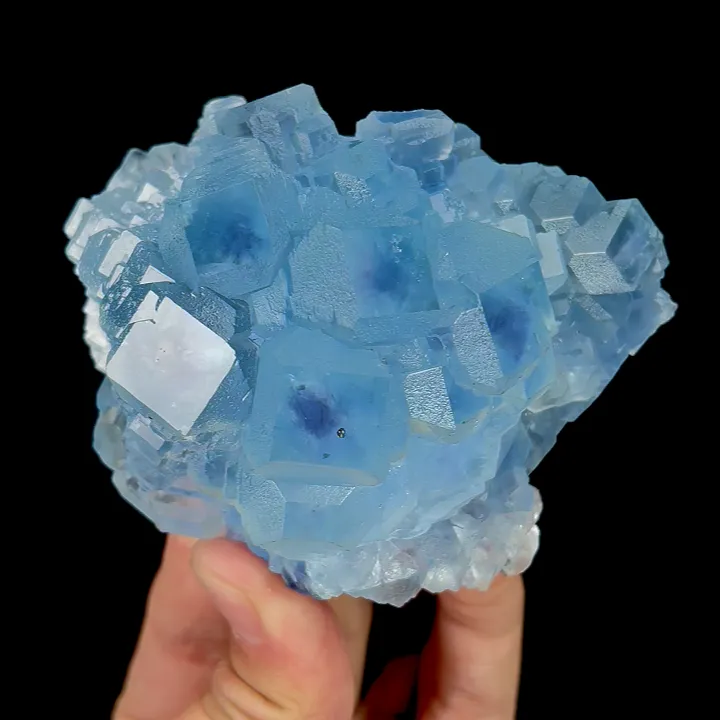 Natural Blue Heart Fluorite, Mineral Specimen:Fujian,China (90*70*45MM) - image 4