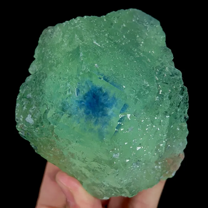 Natural Blue Heart Fluorite, Mineral Specimen:Fujian,China (90*85*55MM) - image 4