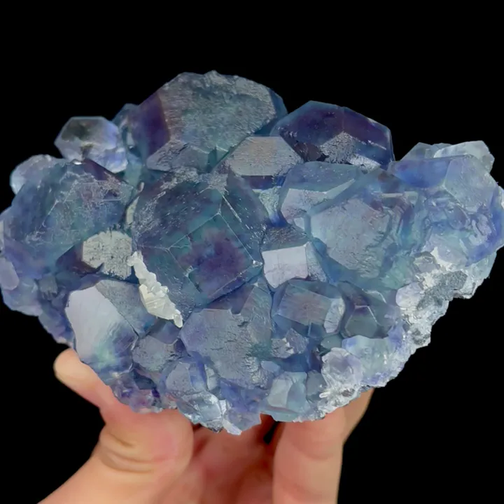 Natural Blue Heart Fluorite, Mineral Specimen:Zhejiang,China (115*80*50MM) - image 3