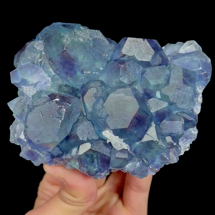 Natural Blue Heart Fluorite, Mineral Specimen:Zhejiang,China (115*80*50MM) - image 4