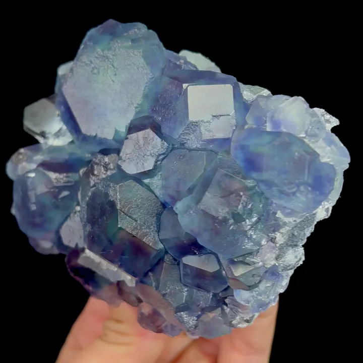 Natural Blue Heart Fluorite, Mineral Specimen:Zhejiang,China (115*80*50MM) image