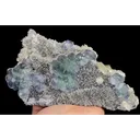 Natural Blue Heart Fluorite with Yellow Calcite and Quartz Cluster, Mineral Specimen:Fujian,China (190*115*80MM) - image 2