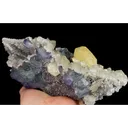 Natural Blue Heart Fluorite with Yellow Calcite and Quartz Cluster, Mineral Specimen:Fujian,China (190*115*80MM) - image 3