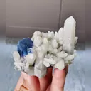 Natural Blue Octahedral Fluorite and Quartz Cluster Symbiosis comes from Inner Mongolia,China 65*50*30MM - image 1