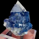Natural Blue Octahedral Fluorite and Quartz, Mineral Specimen: Inner Mongolia,China (35*30*30MM) - image 3
