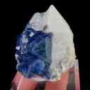 Natural Blue Octahedral Fluorite and Quartz, Mineral Specimen: Inner Mongolia,China (35*30*30MM) - image 7