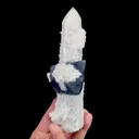 Natural Blue Octahedral Fluorite and Quartz, Mineral Specimen: Inner Mongolia,China (45*155*55MM) - image 6