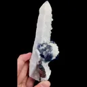 Natural Blue Octahedral Fluorite and Quartz, Mineral Specimen: Inner Mongolia,China (45*155*55MM) - image 4