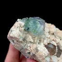 Natural Blue Octahedral Fluorite and Smoky Quartz, Mineral Specimen:Yunxiao,Fujian (70*90*60MM) - image 4