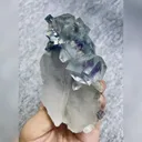 Natural Blue Phantom Fluorite and Arsenopyrite and Quartz Symbiosis comes from Yaogangxian,Hunan 70*90*35MM - image 2
