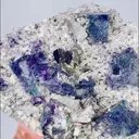 Natural Blue Phantom Fluorite and Arsenopyrite, Mineral Specimen: Inner Mongolia,China （85*65*35MM） - image 3