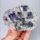 Natural Blue Phantom Fluorite and Arsenopyrite, Mineral Specimen: Inner Mongolia,China （85*65*35MM） - image 4