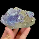 Natural Blue Phantom Fluorite and Arsenopyrite, Mineral Specimen: Yindu,Inner Mongolia (95*55*30MM) - image 7