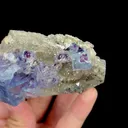 Natural Blue Phantom Fluorite and Arsenopyrite, Mineral Specimen: Yindu,Inner Mongolia (95*55*30MM) - image 5