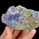 Natural Blue Phantom Fluorite and Arsenopyrite, Mineral Specimen: Yindu,Inner Mongolia (95*55*30MM) - image 6