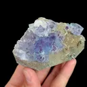 Natural Blue Phantom Fluorite and Arsenopyrite, Mineral Specimen: Yindu,Inner Mongolia (95*55*30MM) - image 3