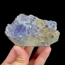 Natural Blue Phantom Fluorite and Arsenopyrite, Mineral Specimen: Yindu,Inner Mongolia (95*55*30MM) - image 8
