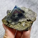 Natural Blue Phantom Fluorite and Arsenopyrite Symbiosis comes from Yaogangxian,Hunan 60*55*35MM - image 5