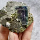Natural Blue Phantom Fluorite and Arsenopyrite Symbiosis comes from Yaogangxian,Hunan 60*55*35MM - image 2