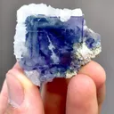 Natural Blue Phantom Fluorite  and Calcite Coexist comes from Yaogangxian,Hunan 35*30*20MM - image 3