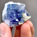 Natural Blue Phantom Fluorite  and Calcite Coexist comes from Yaogangxian,Hunan 35*30*20MM - image 2