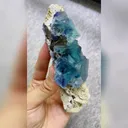 Natural Blue Phantom Fluorite and Calcite comes from Yindu,Inner Mongolia 55*45*140MM - image 2