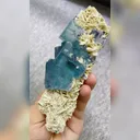 Natural Blue Phantom Fluorite and Calcite comes from Yindu,Inner Mongolia 55*45*140MM - image 3