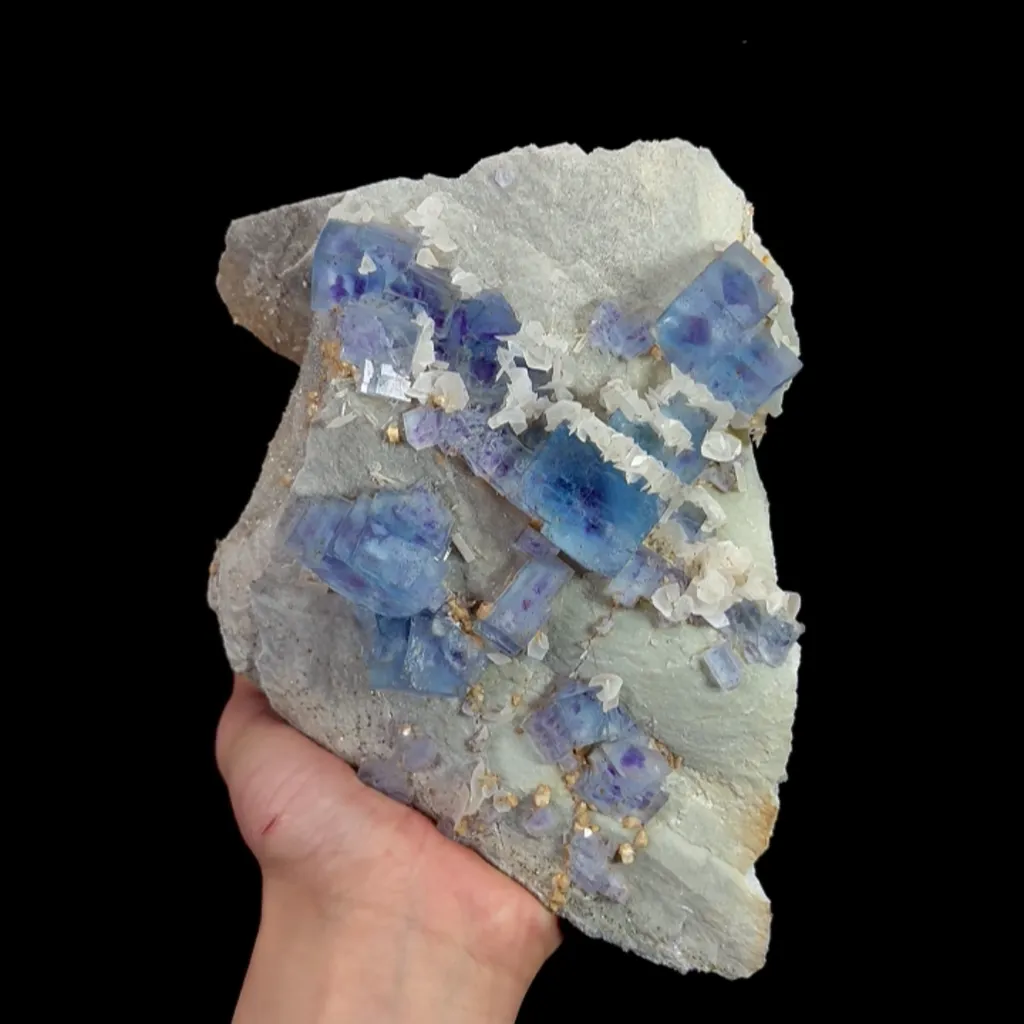 Natural Blue Phantom Fluorite and Calcite, Mineral Specimen: Yaogangxian,Hunan (140*180*60MM) - image 5