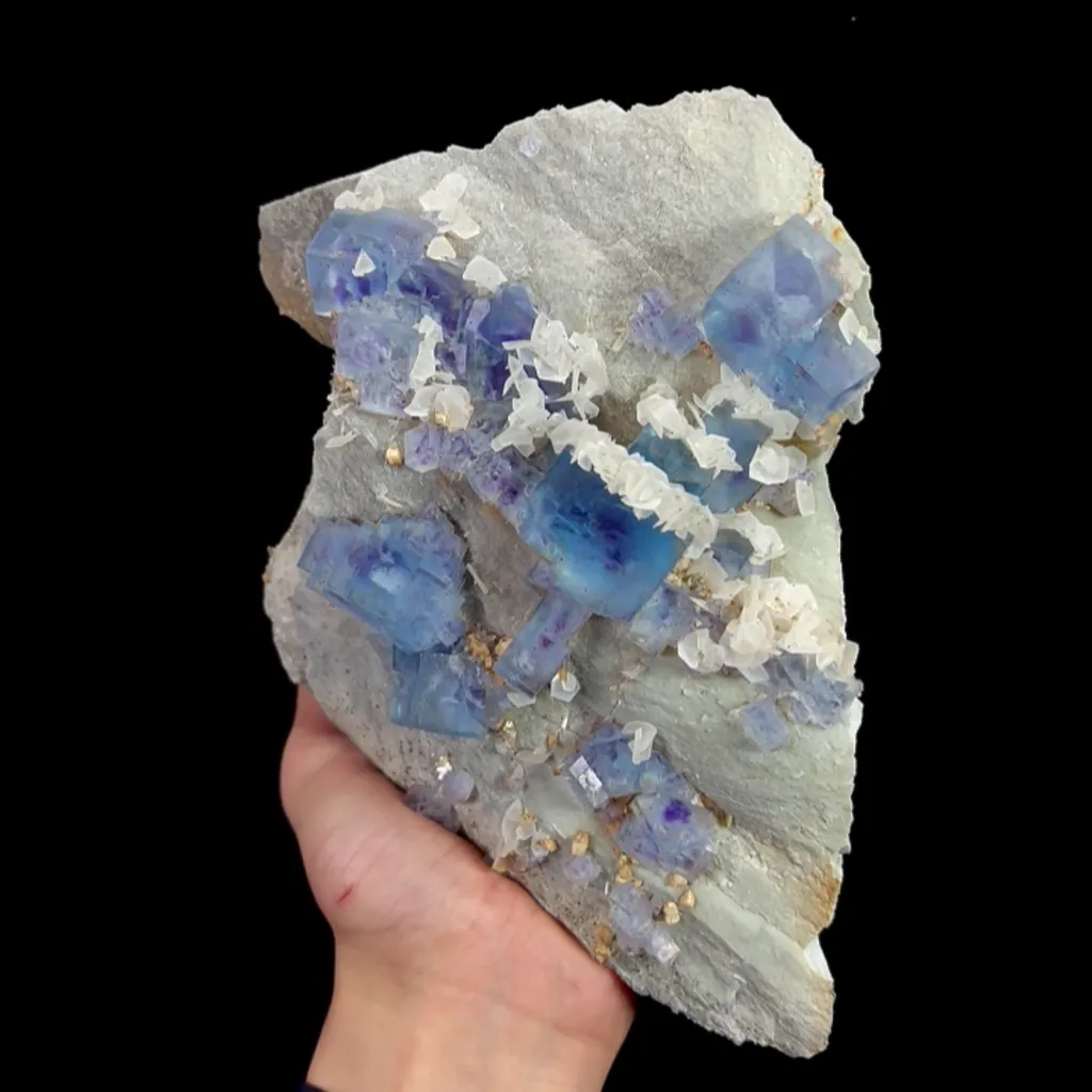 Natural Blue Phantom Fluorite and Calcite, Mineral Specimen: Yaogangxian,Hunan (140*180*60MM) - image 3