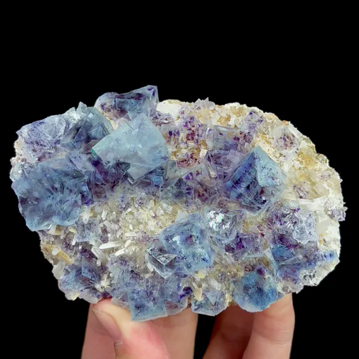 Natural Blue Phantom Fluorite and Calcite, Mineral Specimen: Yindu,Inner Mongolia (110*75*30MM) - image 3